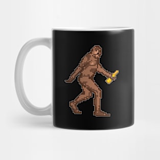 8-bit Bigfoot with a Beer Mug